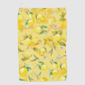 Waterverf citroen IV Golfhanddoek (Voorkant)