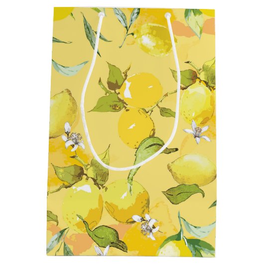 Waterverf citroen IV Medium Cadeauzakje (Achterkant)