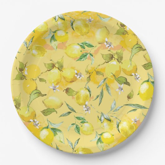 Waterverf citroen IV Papieren Bordje (Voorkant)