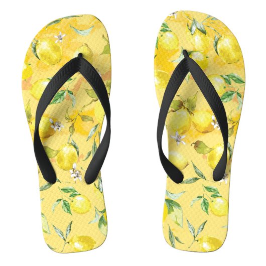 Waterverf citroen IV Teenslippers (Voetbed)