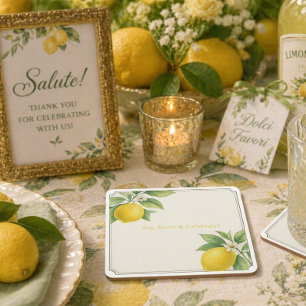 Waterverf Citroen  Kartonnen Onderzetters