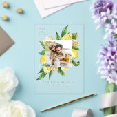 Waterverf citroen Lijst botanische foto Acryl Uitnodigingen (Insitu (Huwelijk))