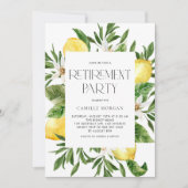 Waterverf Citroen Lijst Botanische Pensioen Partij Kaart (Voorkant)