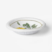 Waterverf Citroen Lime Limoncello Nepgoud Bruiloft Papieren Kommen (Gebogen)