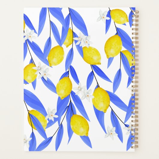 Waterverf Citroen Limoen Citrus Planner (Achterkant)
