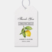 Waterverf Citroen Limoncello Bruiloft Cadeaulabel (Voorkant)