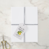 Waterverf Citroen Limoncello Bruiloft Cadeaulabel (Met Touw)
