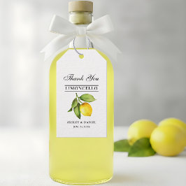 Waterverf Citroen Limoncello Bruiloft Cadeaulabel