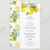 Waterverf Citroen Mediterraan Menu (Voorkant / Achterkant)