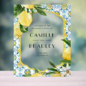 Waterverf Citroen Mediterraan repetitiediner Acryl Bord (Neutraal)