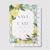 Waterverf Citroen Mediterraan Save the Date Vellum Uitnodigingen (Offset (Uitnodiging))