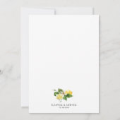 Waterverf Citroen Mediterraans Bar Menu Kaart (Achterkant)