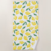 Waterverf citroen mediterrane citrus strandlaken (Voorkant)