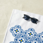 Waterverf Citroen Mediterrane Tegel Logo Strandlaken (In situ)