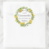 Waterverf citroen met etiket limoncello (Tas)