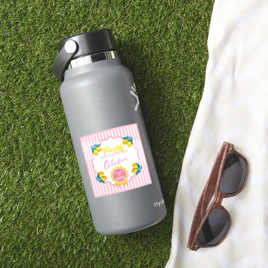 Waterverf Citroen Net Afgestudeerd Feest Klas 26 Sticker (HydroFlask Insitu)