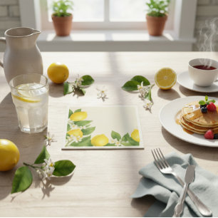 Waterverf Citroen Papieren Servetten 