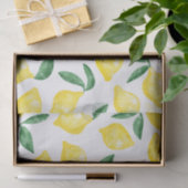 Waterverf Citroen Patroon Citrus Tissuepapier (Geschenk)