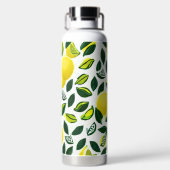 Waterverf Citroen Patroon Waterfles (Achterkant)