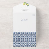 Waterverf Citroen Recept Kaart Vrijgezellenfeest (Buitenkant)