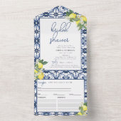 Waterverf Citroen Recept Kaart Vrijgezellenfeest (Binnen)