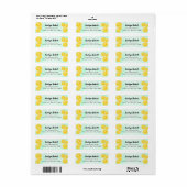 Waterverf Citroen Schijfjes Label (Full Sheet)