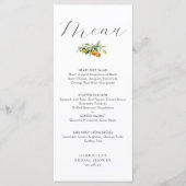 Waterverf Citroen Sinaasappel Citrus Vrijgezellenf Menu (Voorkant)