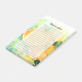 Waterverf Citroen Sinaasappel Limoen Botanische Ke Post-it® Notes (Schuin)