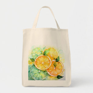 Waterverf Citroen Sinaasappel Limoen Botanische Ke Tote Bag