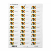 Waterverf Citroen Sinaasappelbladeren Bruiloft Etiket (Full Sheet)