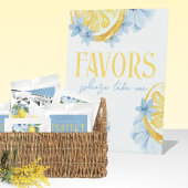 Waterverf Citroen Staande Voorkeur Pedestal Sign Reclamebord Met Voetstuk