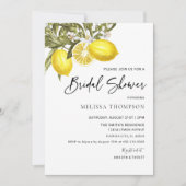 Waterverf Citroen Thema Bruiloftsfeest Kaart (Voorkant)