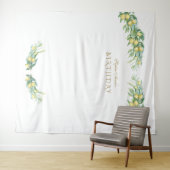 Waterverf Citroen Tropische Verjaardag Fotocabine Wandkleed (In Situ (horizontaal))