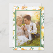 waterverf citroen tuin geel bruiloft Uitnodiging (Achterkant)