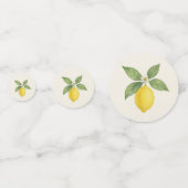 Waterverf citroen verjaardag confetti (Achterkanten)