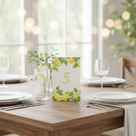 Waterverf citroen verjaardag reclamebord met voetstuk