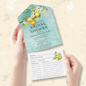 Waterverf citroen Vrijgezellenfeest met recept All In One Uitnodiging