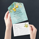 Waterverf citroen Vrijgezellenfeest met recept All In One Uitnodiging