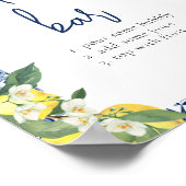 Waterverf Citroen Vrijgezellenfeest Mimosa Bar Poster (Hoek)