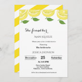 Waterverf citroen ze vond haar belangrijkste knijp aankondiging (Voorkant / Achterkant)