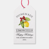 Waterverf citroen zelfgemaakte Limoncello vakantie Cadeaulabel (Voorkant)