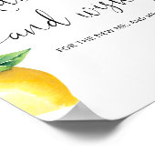 Waterverf citroenadvies en wensen voor Passen getr Poster (Hoek)