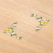 waterverf citroenblad bruiloft acryl uitnodigingen (Laagn)