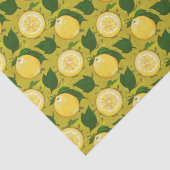 Waterverf Citroenblad geel patroon Tissuepapier (Detail)