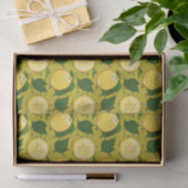 Waterverf Citroenblad geel patroon Tissuepapier (Geschenk)