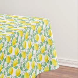 Waterverf citroenbladeren witte bruiloft tafelkleed