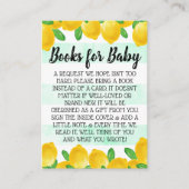 Waterverf Citroenboom Baby shower Boekaanvraag Informatiekaartje (Voorkant)