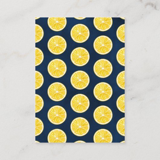 Waterverf Citroenboom Baby shower Luier Raffle En Informatiekaartje (Achterkant)