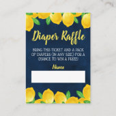 Waterverf Citroenboom Baby shower Luier Raffle En Informatiekaartje (Voorkant)