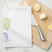 Waterverf citroenboom theedoek (Quarter Fold)